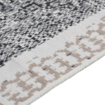 Rug Black and Grey 120x180 cm Cotton