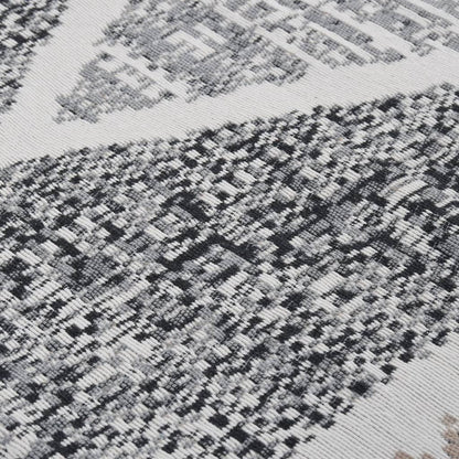Rug Black and Grey 120x180 cm Cotton