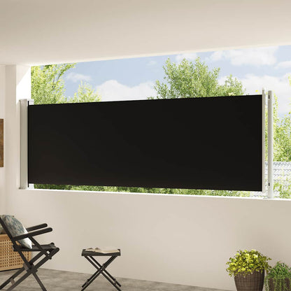 Patio Retractable Side Awning 117x600 cm Black