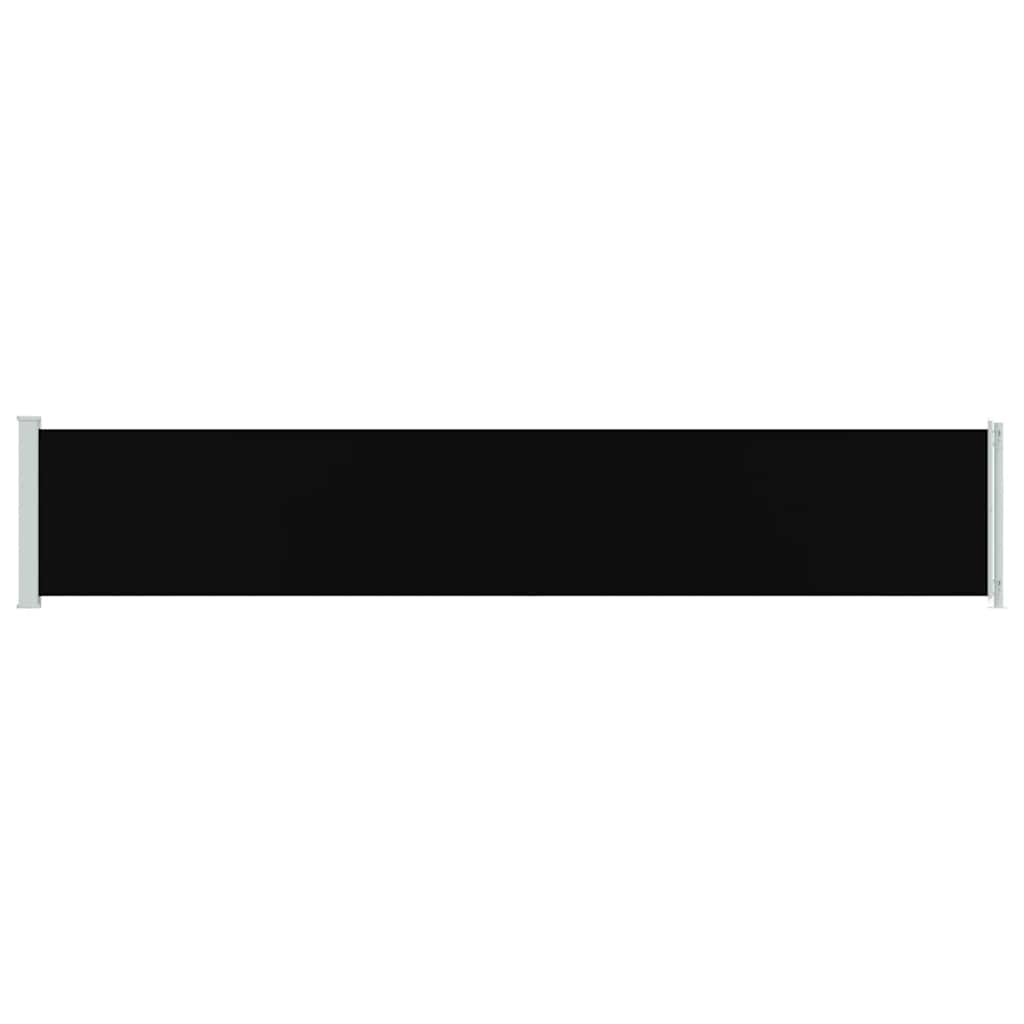 Patio Retractable Side Awning 117x600 cm Black