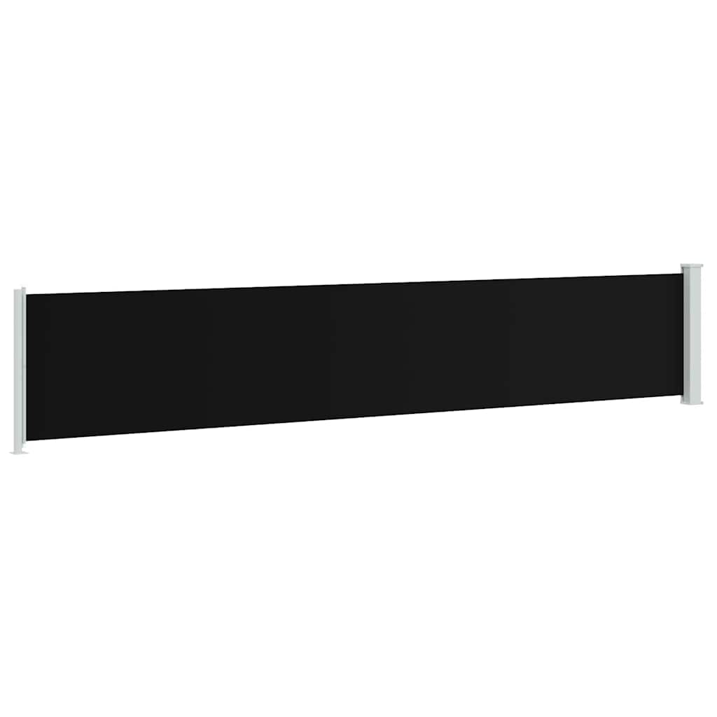 Patio Retractable Side Awning 117x600 cm Black