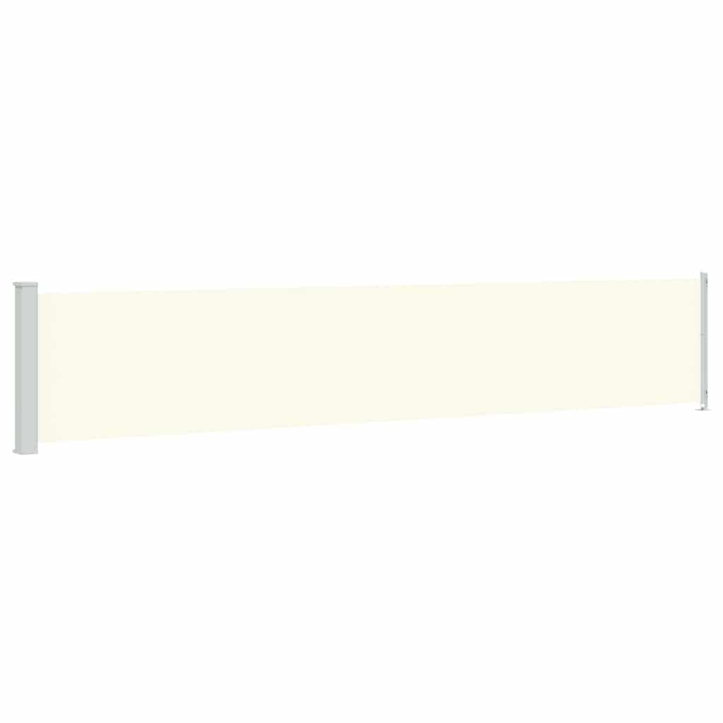 Patio Retractable Side Awning 117x614 cm Cream