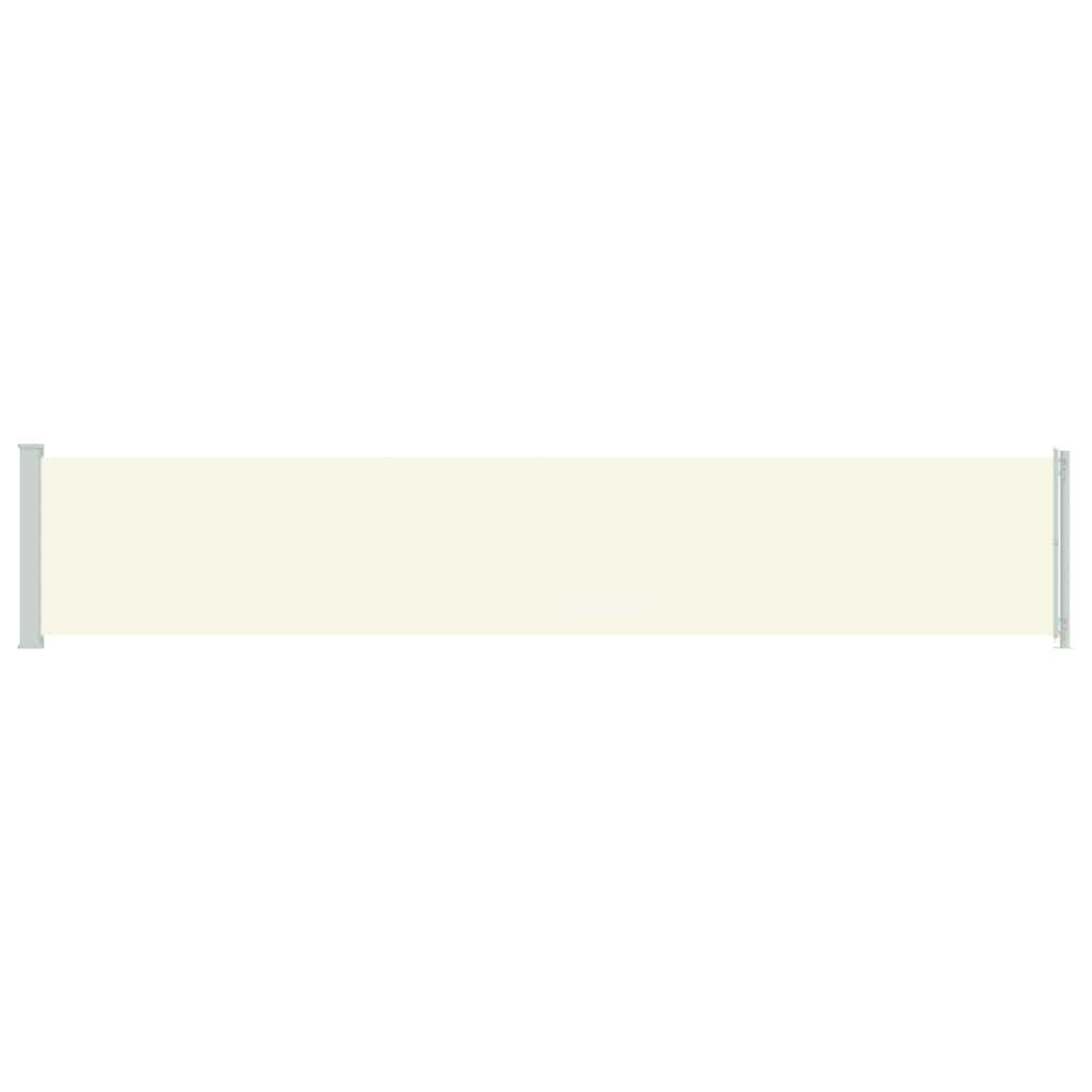 Patio Retractable Side Awning 117x614 cm Cream