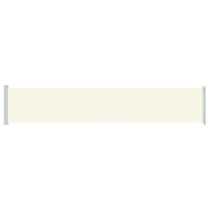Patio Retractable Side Awning 117x614 cm Cream