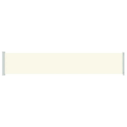 Patio Retractable Side Awning 117x614 cm Cream