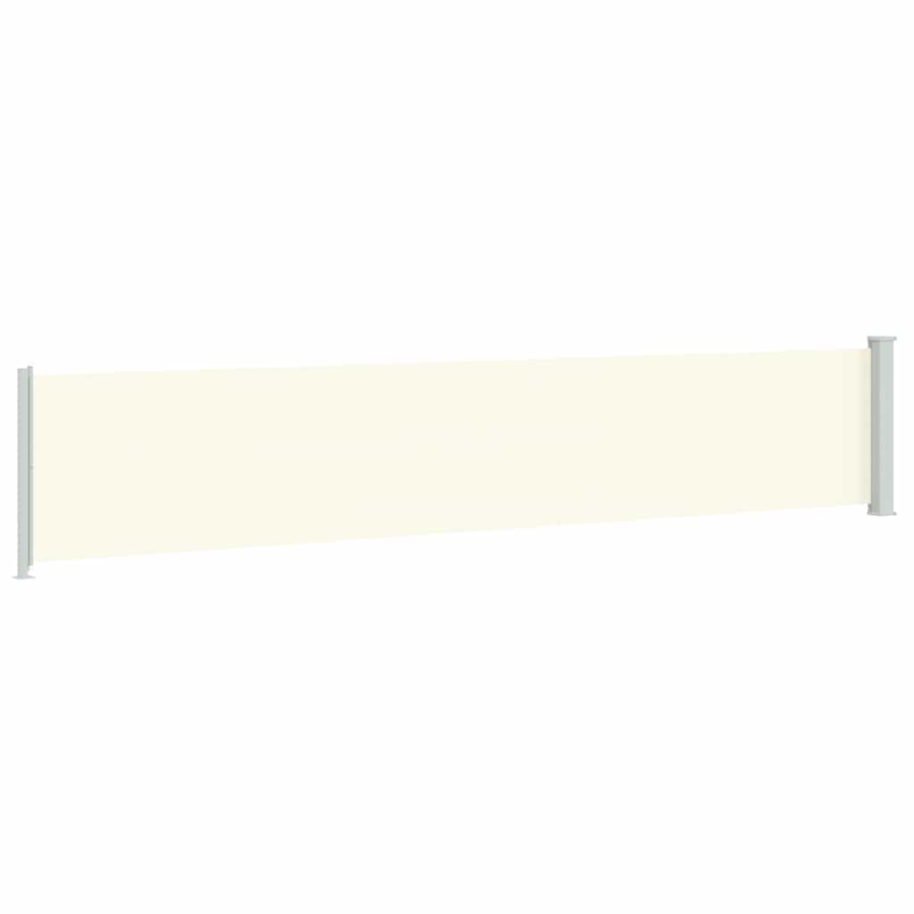 Patio Retractable Side Awning 117x614 cm Cream