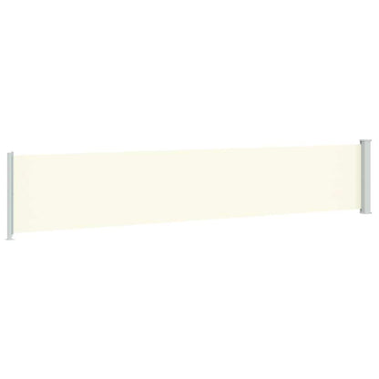 Patio Retractable Side Awning 117x614 cm Cream