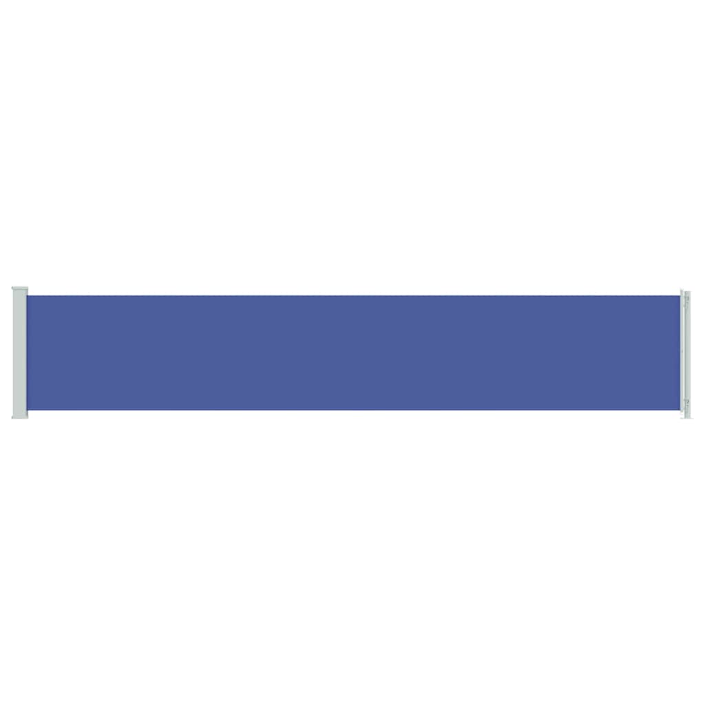 Patio Retractable Side Awning 117x614 cm Blue