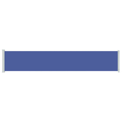 Patio Retractable Side Awning 117x614 cm Blue