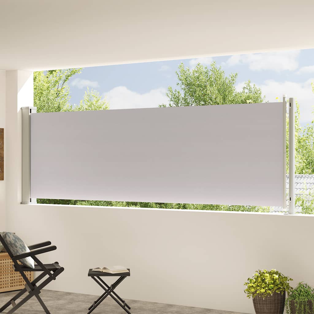 Patio Retractable Side Awning 117x600 cm Grey