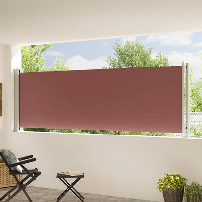 Patio Retractable Side Awning 117x600 cm Brown