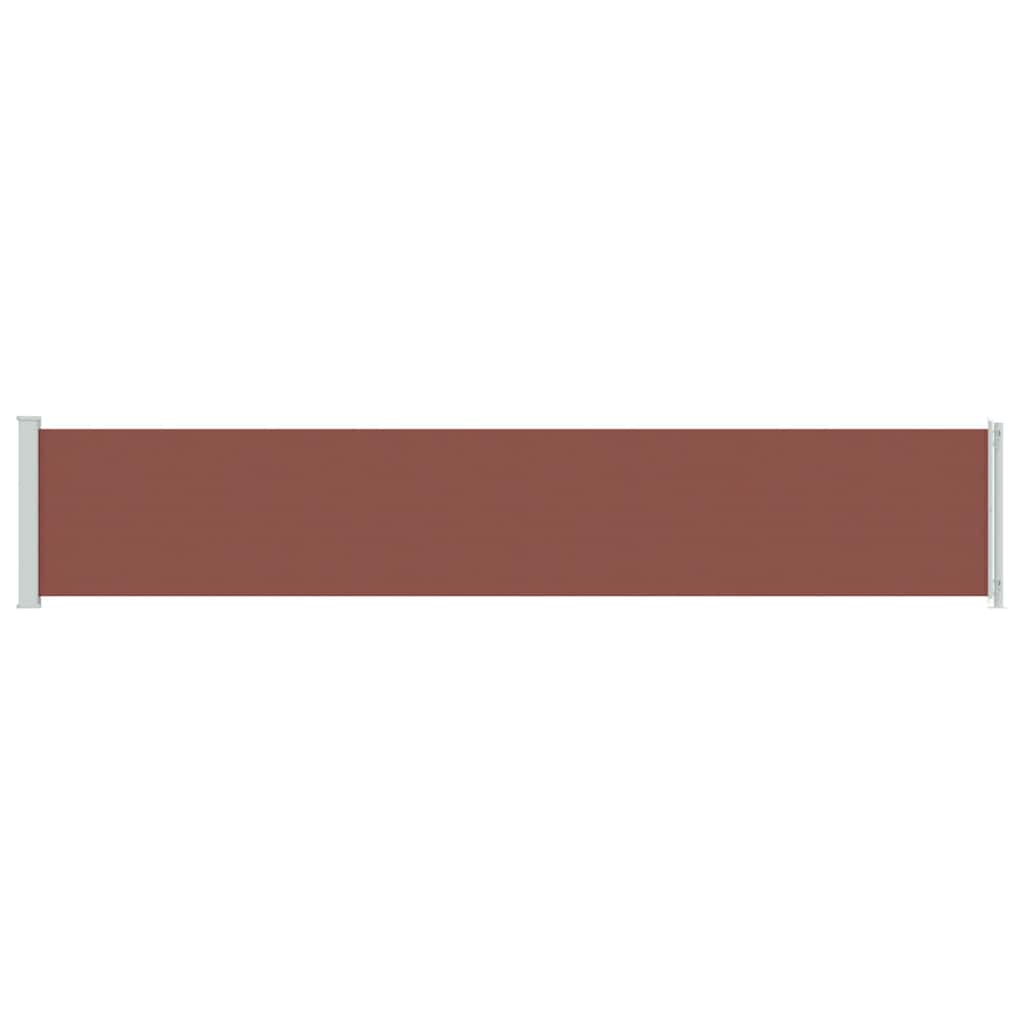 Patio Retractable Side Awning 117x600 cm Brown