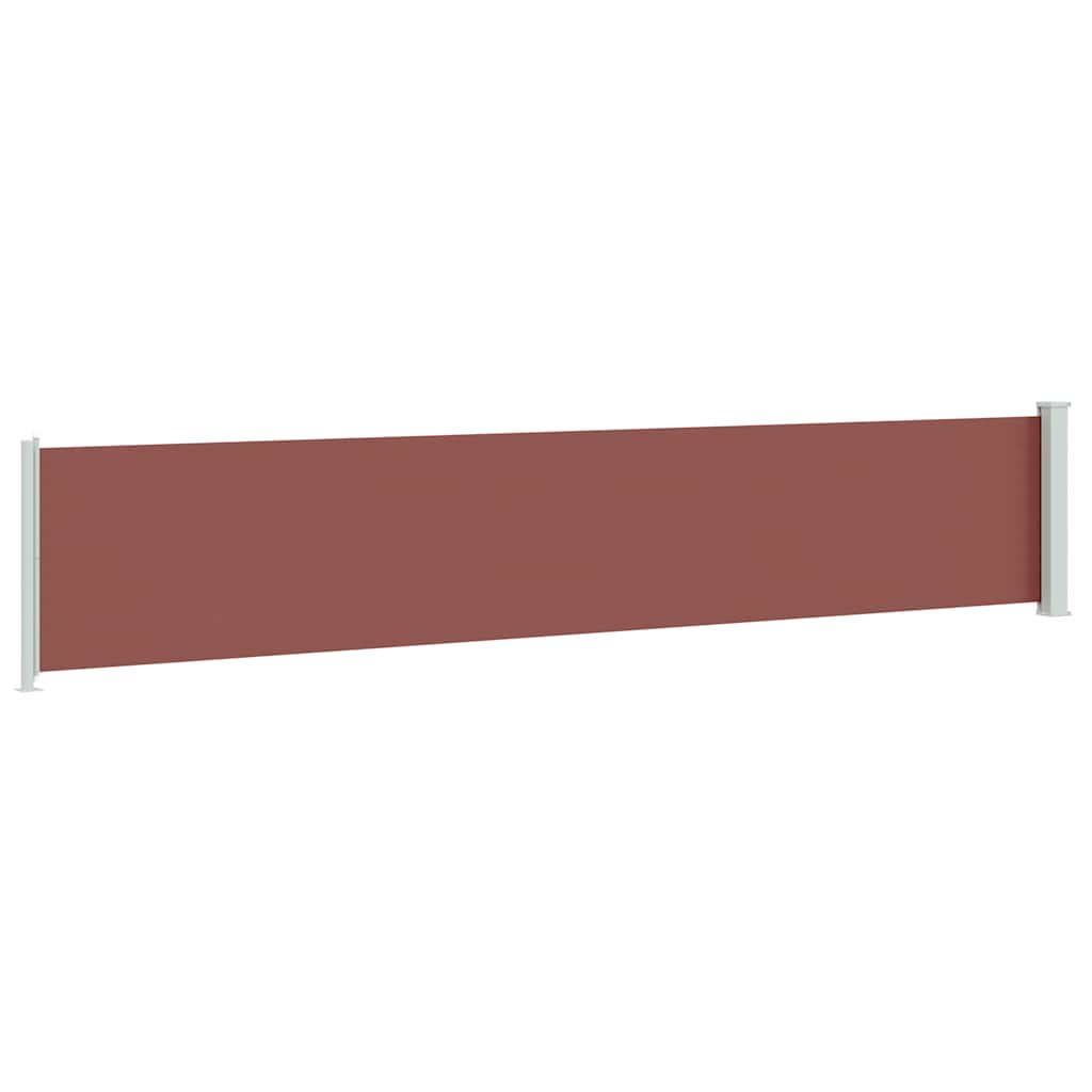 Patio Retractable Side Awning 117x600 cm Brown