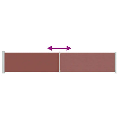 Patio Retractable Side Awning 117x600 cm Brown