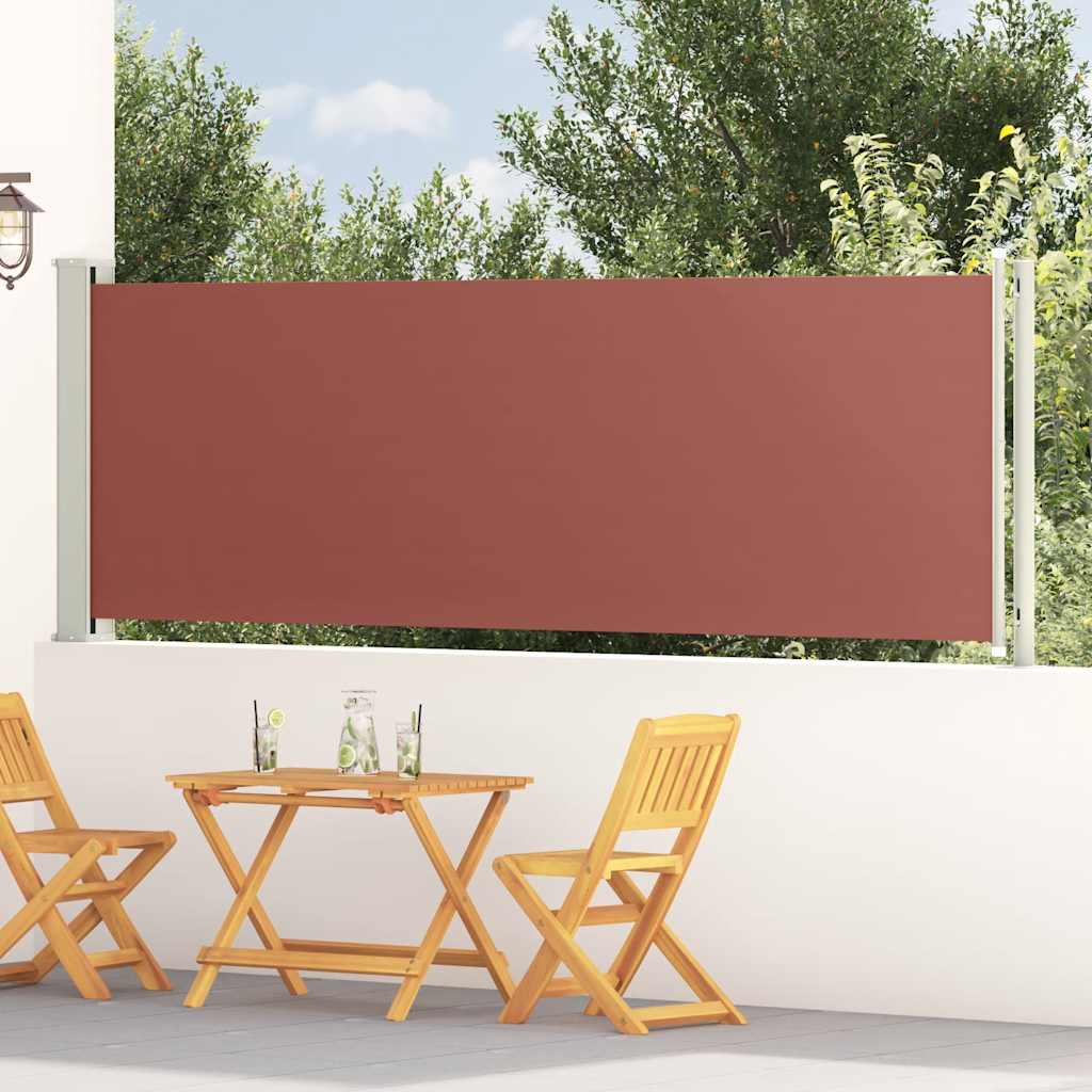 Patio Retractable Side Awning 117x600 cm Brown
