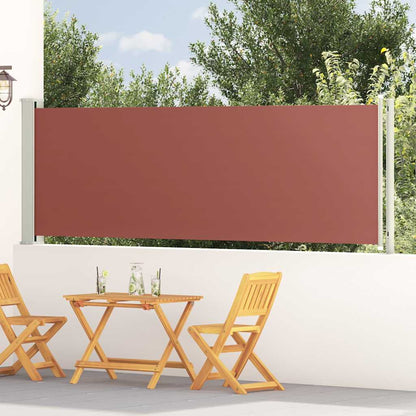 Patio Retractable Side Awning 117x614 cm Brown