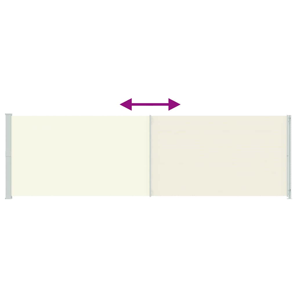 Patio Retractable Side Awning 180x600 cm Cream