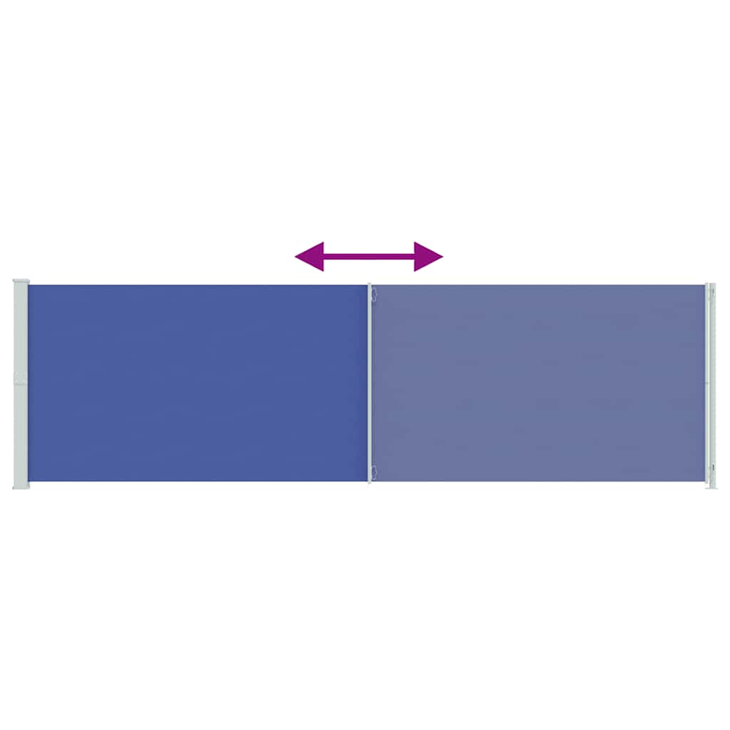 Patio Retractable Side Awning 180x600 cm Blue
