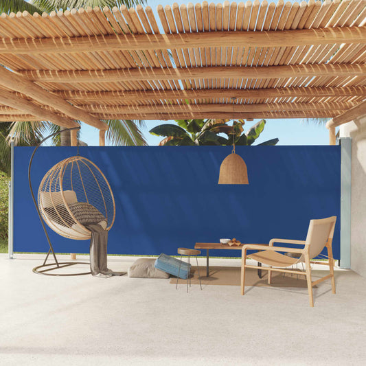 Patio Retractable Side Awning 180x600 cm Blue