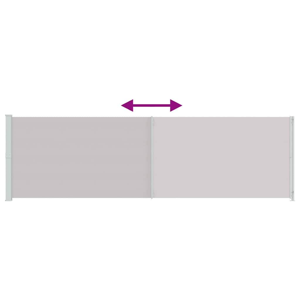 Patio Retractable Side Awning 180x600 cm Grey