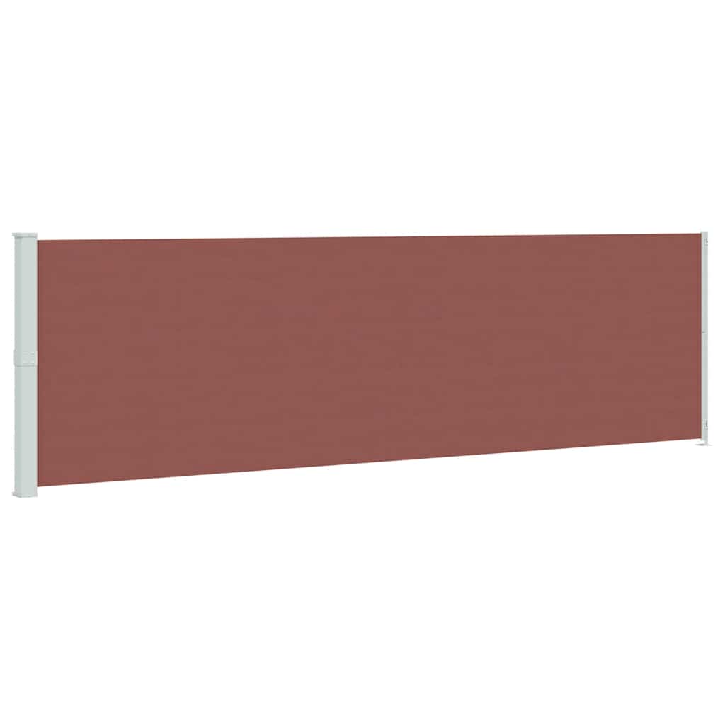 Patio Retractable Side Awning 180x600 cm Brown