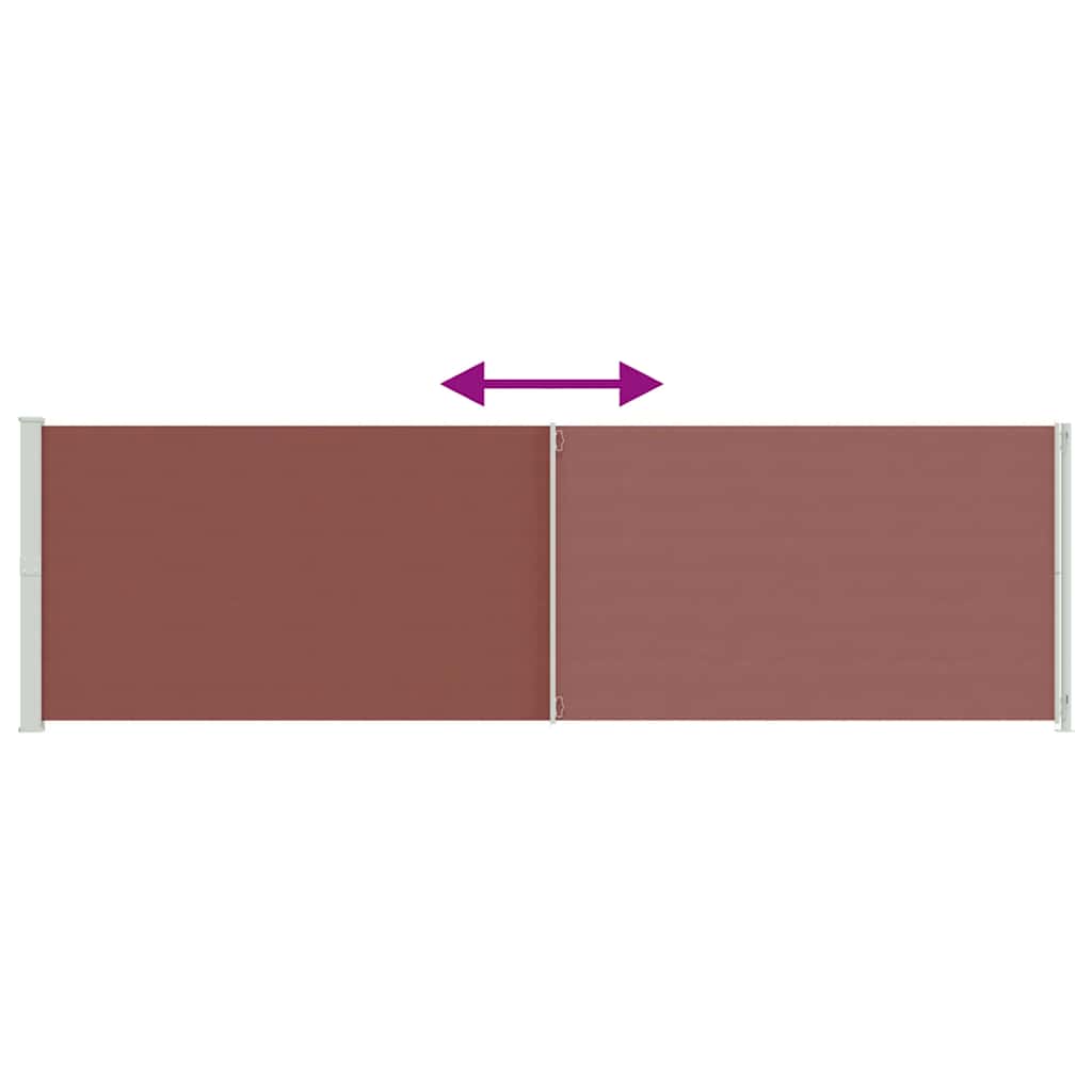 Patio Retractable Side Awning 180x600 cm Brown