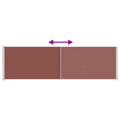 Patio Retractable Side Awning 180x600 cm Brown