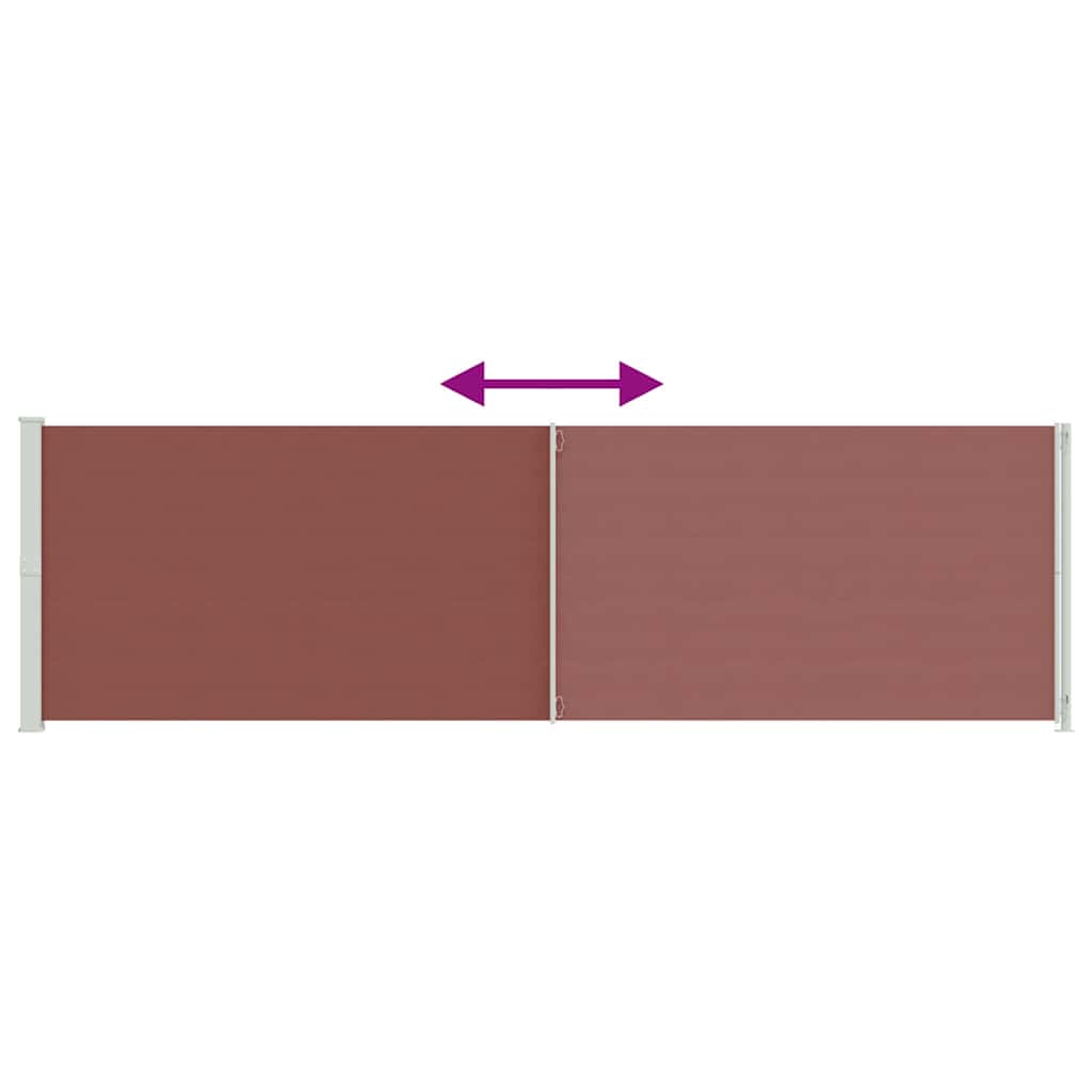 317969 vidaXL Patio Retractable Side Awning 180x600 cm Brown