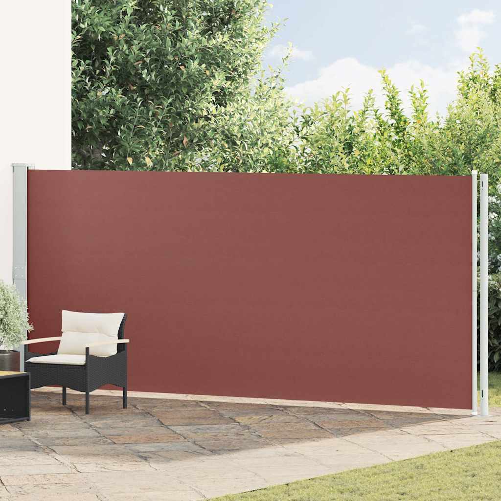 Patio Retractable Side Awning 180x600 cm Brown