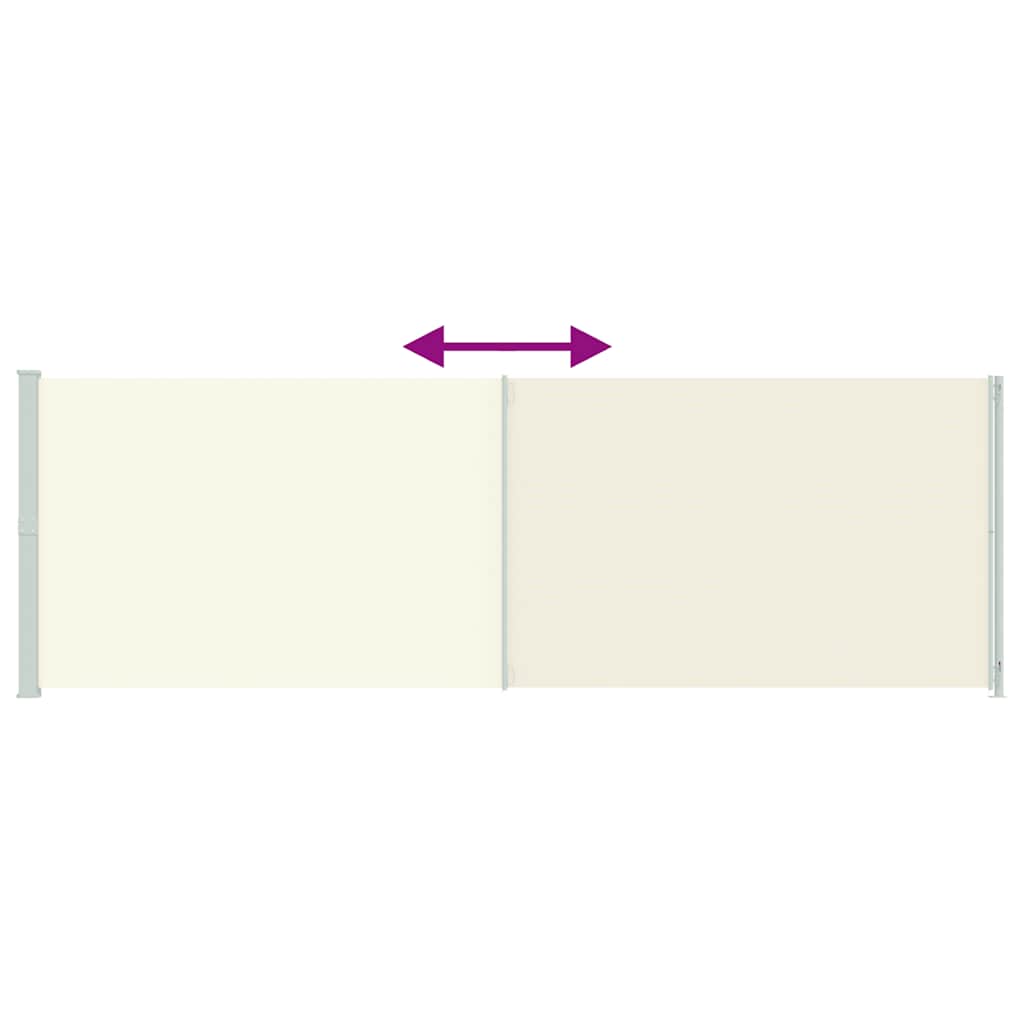 Patio Retractable Side Awning 200x600 cm Cream