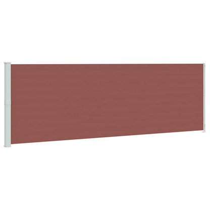 Patio Retractable Side Awning 200x614 cm Brown