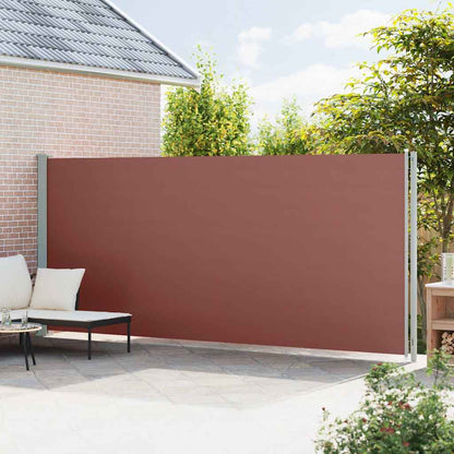 Patio Retractable Side Awning 200x614 cm Brown