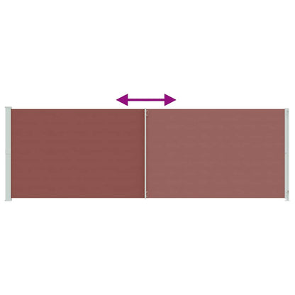 Patio Retractable Side Awning 200x600 cm Brown