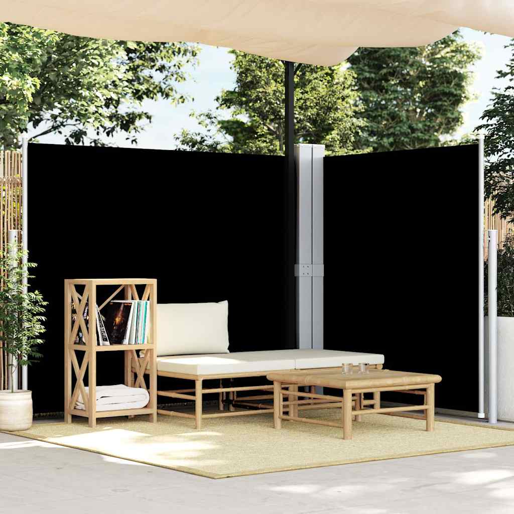Retractable Side Awning Black 180x600 cm