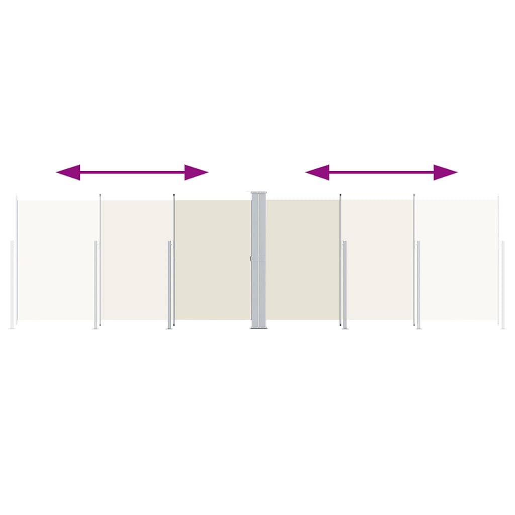 Retractable Side Awning Cream 180x600 cm