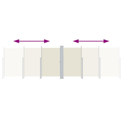 Retractable Side Awning Cream 180x600 cm