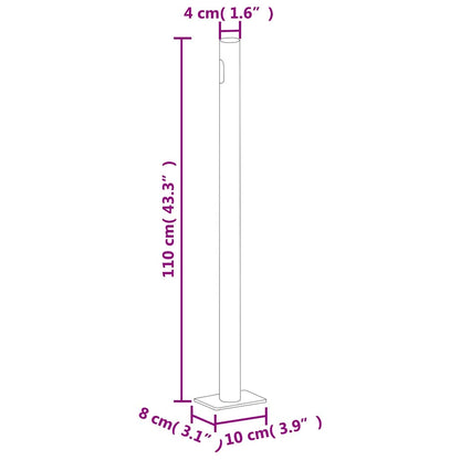 318001 vidaXL Retractable Side Awning Cream 180x600 cm