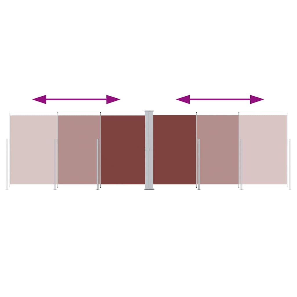 Retractable Side Awning Brown 180x600 cm