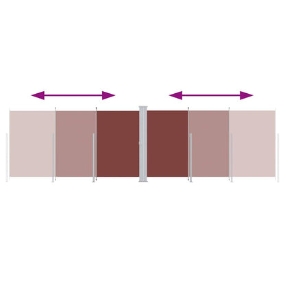 Retractable Side Awning Brown 180x600 cm