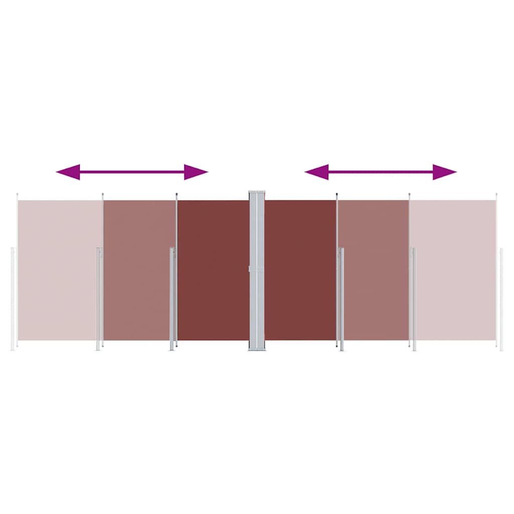 Retractable Side Awning Brown 200x600 cm