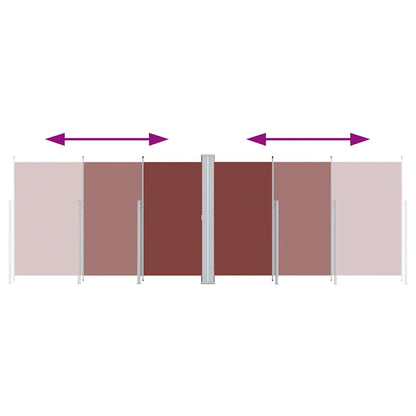 Retractable Side Awning Brown 200x600 cm