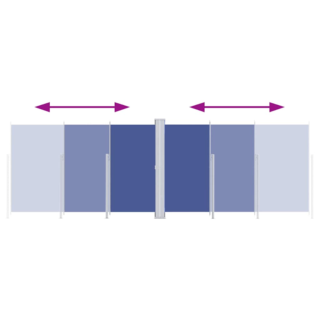 Retractable Side Awning Blue 200x600 cm