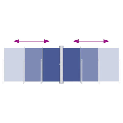 Retractable Side Awning Blue 200x600 cm