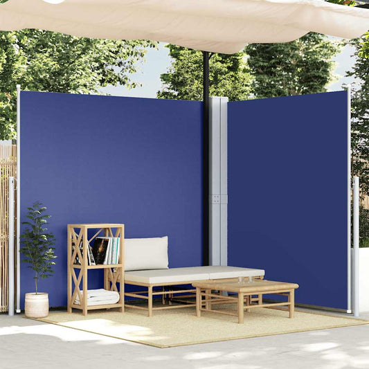 Retractable Side Awning Blue 220x600 cm