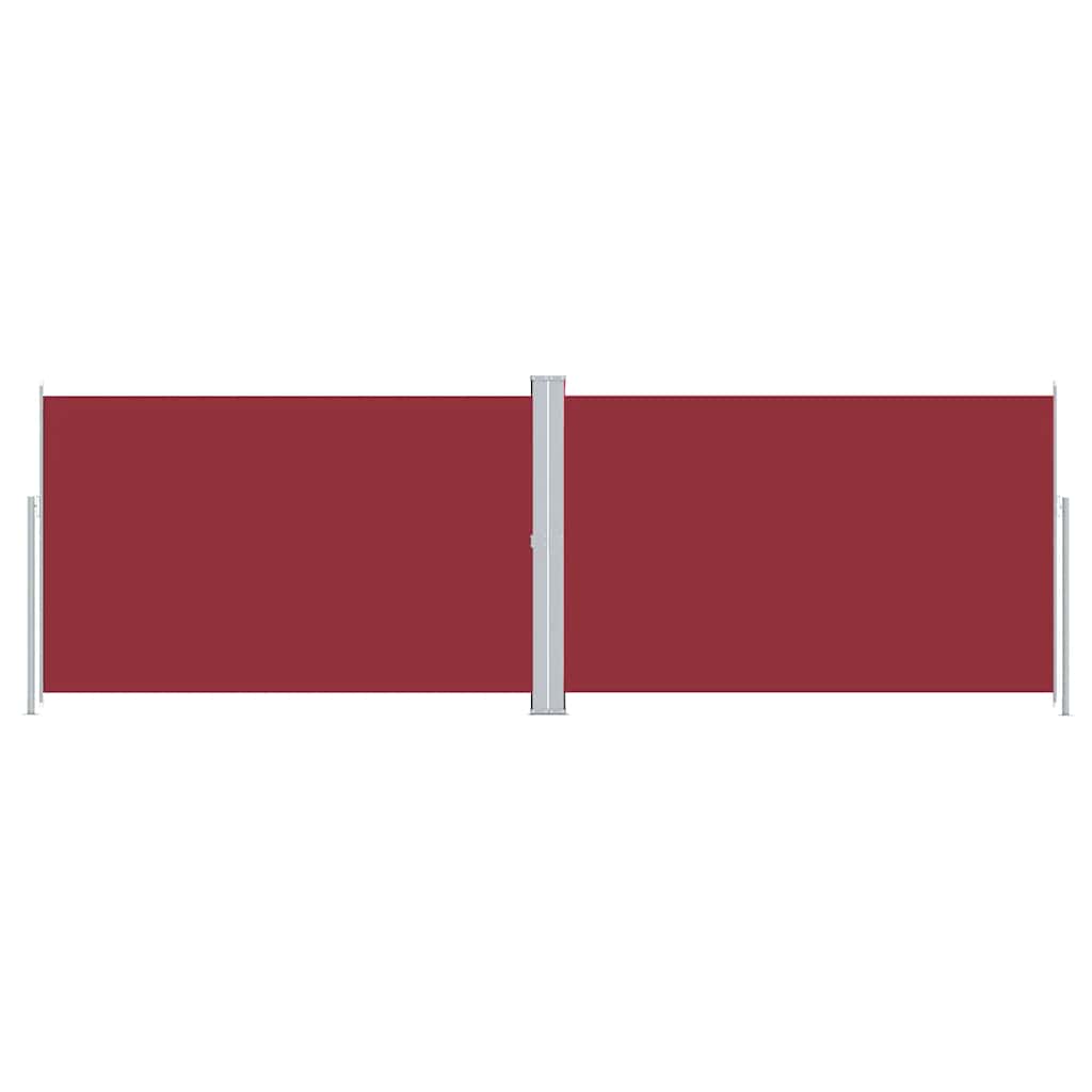 Retractable Side Awning Red 220x600 cm
