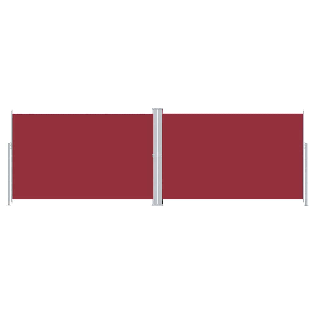 318017 vidaXL Retractable Side Awning Red 220x600 cm