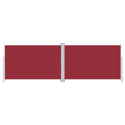 318017 vidaXL Retractable Side Awning Red 220x600 cm