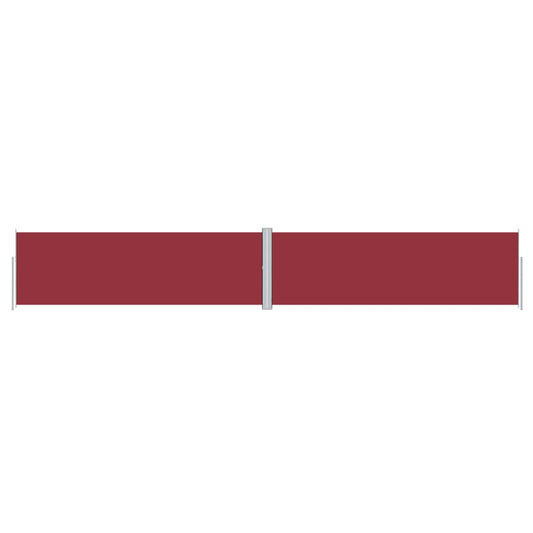 Retractable Side Awning Red 160x1000 cm