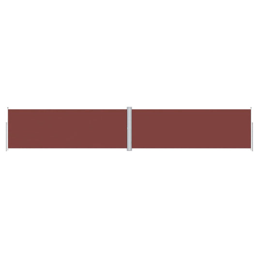 Retractable Side Awning Brown 180x1000 cm