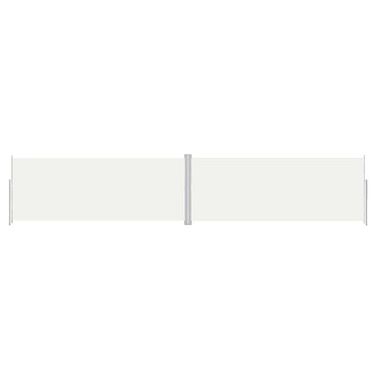 318043 vidaXL Retractable Side Awning Cream 200x1000 cm